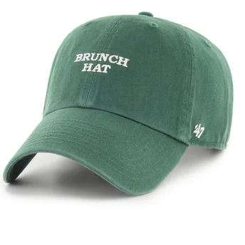 Gorra curva verde ajustable Brunch Hat Phrase Clean Up Base Runner Icon de 47 Brand