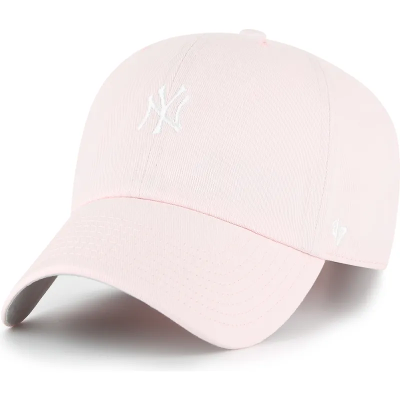 ljusrosa-bojd-keps-justerbar-clean-up-base-runner-av-new-york-yankees-mlb-fran-47-brand