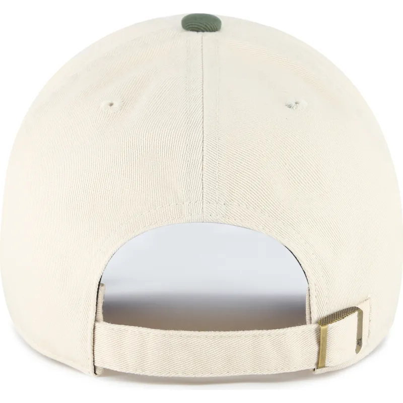 bojd-keps-beige-och-gron-justerbar-clean-up-two-tone-no-loop-label-new-york-yankees-mlb-av-47-brand