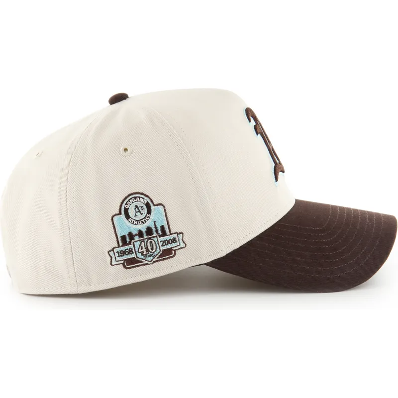 bojd-keps-beige-och-brun-snapback-mvp-dt-sure-shot-two-tone-cotton-fran-oakland-athletics-mlb-av-47-brand