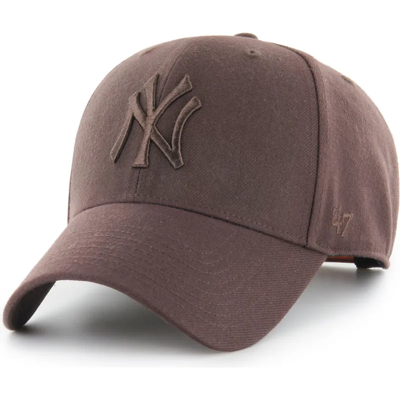 gorra-curva-marron-snapback-con-logo-marron-mvp-de-new-york-yankees-mlb-de-47-brand