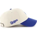 gorra-curva-beige-y-azul-ajustable-clean-up-base-runner-sure-shot-two-tone-de-los-angeles-dodgers-mlb-de-47-brand