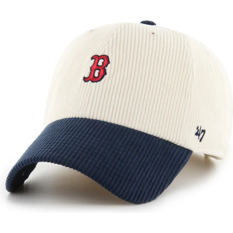 bojd-beige-och-marinbla-justerbar-keps-clean-up-cord-base-runner-two-tone-fran-boston-red-sox-mlb-av-47-brand