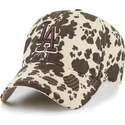 brun-bojd-justerbar-keps-med-brunt-clean-up-bessie-logotyp-fran-los-angeles-dodgers-mlb-av-47-brand