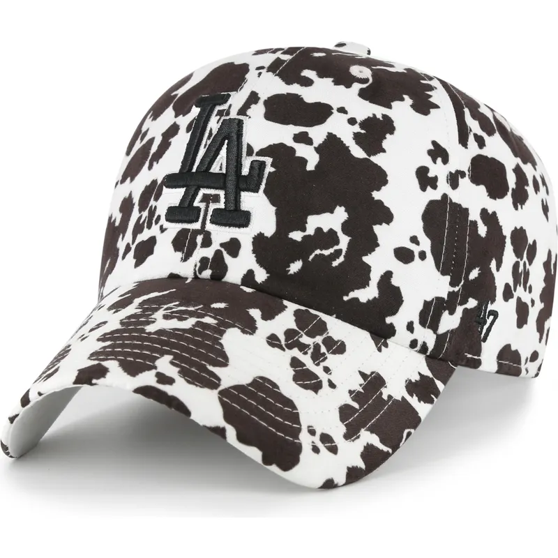 vit-justerbar-kurvad-keps-clean-up-bessie-fran-los-angeles-dodgers-mlb-av-47-brand