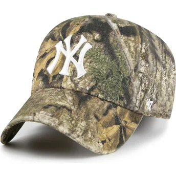 Kurvad keps kamouflage justerbar Clean Up Real Tree New York Yankees MLB av 47 Brand