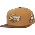 brun-justerbar-flat-keps-coffee-strapback-fran-los-angeles-lakers-nba-av-mitchell-ness