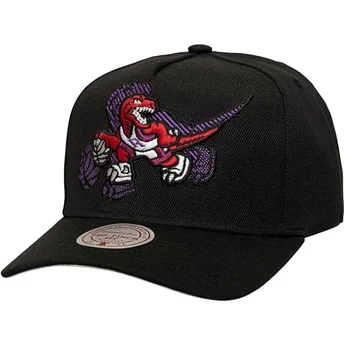 Svart kurvad snapback-keps Tilted Pro från Toronto Raptors NBA av Mitchell & Ness