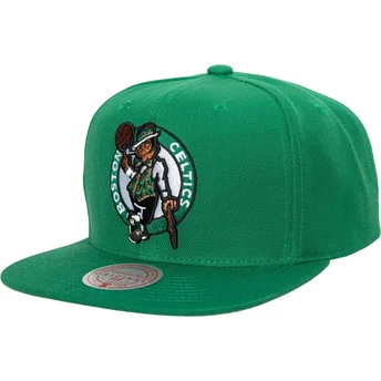 Grön platt snapback-keps Team Ground 2.0 från Boston Celtics NBA av Mitchell & Ness