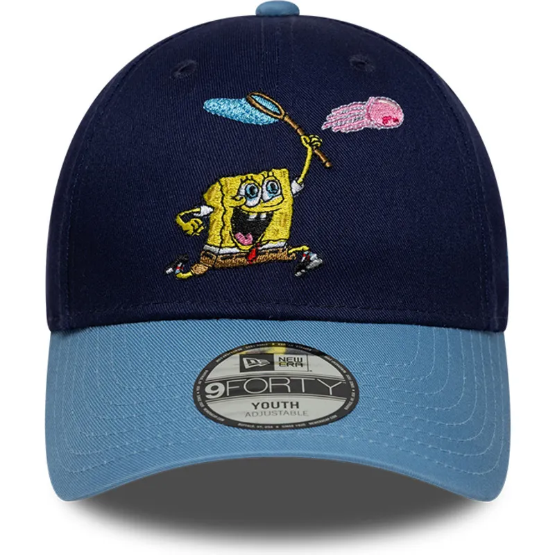 bla-kurvad-keps-snapback-for-barn-9forty-bob-esponja-fran-new-era