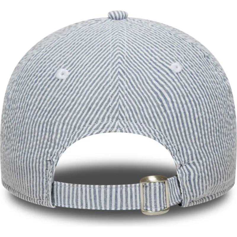 marinbla-bojd-justerbar-keps-9twenty-seersucker-fran-new-york-yankees-mlb-av-new-era