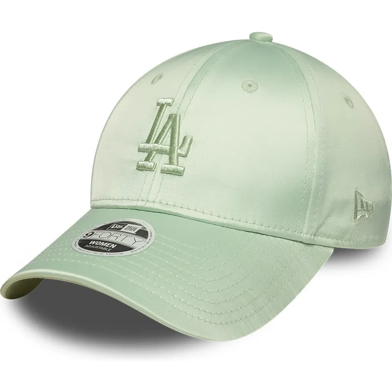gron-justerbar-kurvad-keps-for-dam-9forty-bow-back-satin-los-angeles-dodgers-mlb-fran-new-era