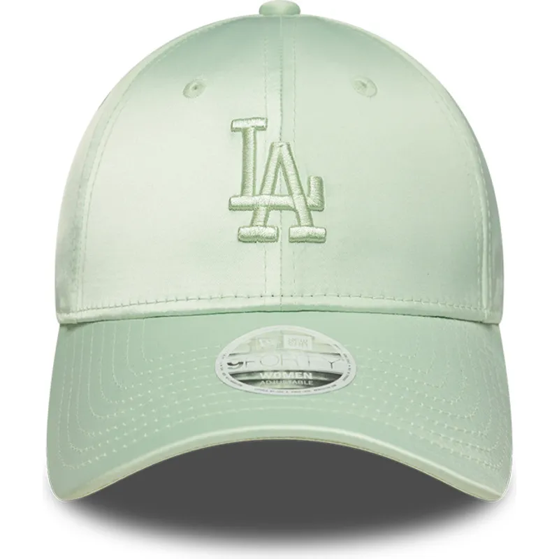 gron-justerbar-kurvad-keps-for-dam-9forty-bow-back-satin-los-angeles-dodgers-mlb-fran-new-era