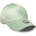gron-justerbar-kurvad-keps-for-dam-9forty-bow-back-satin-los-angeles-dodgers-mlb-fran-new-era