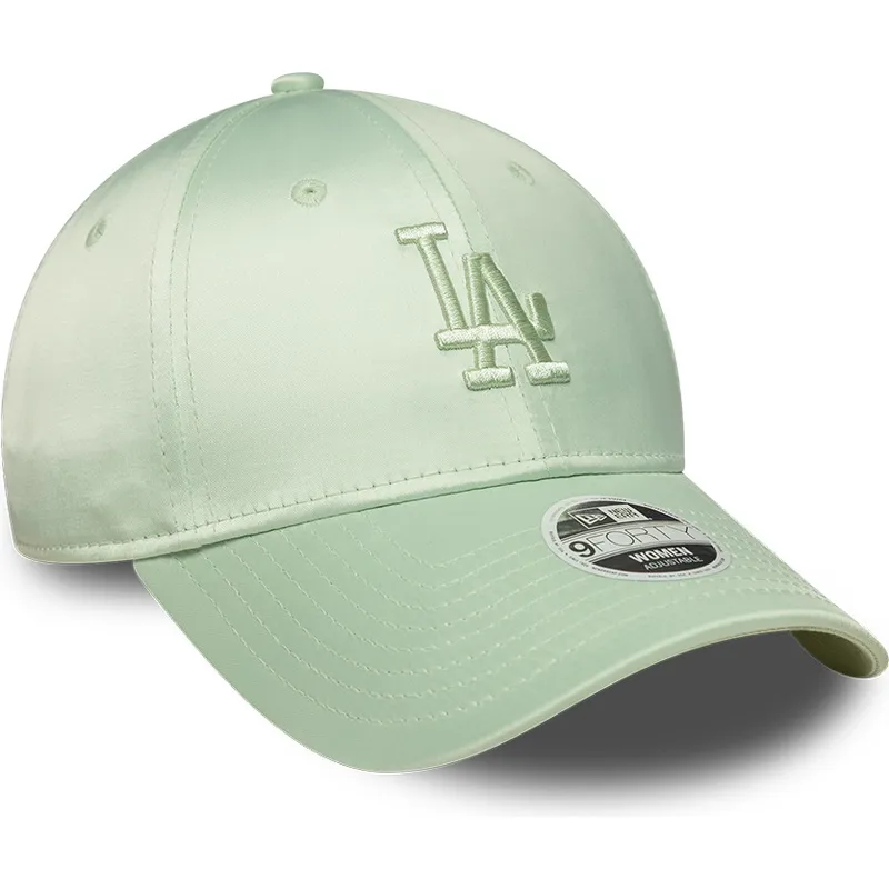 gron-justerbar-kurvad-keps-for-dam-9forty-bow-back-satin-los-angeles-dodgers-mlb-fran-new-era