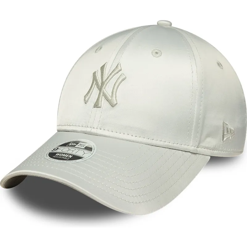 gron-justerbar-kurvad-keps-for-dam-9forty-bow-back-satin-fran-new-york-yankees-mlb-av-new-era