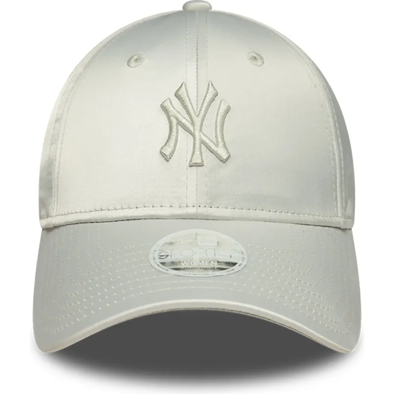 gron-justerbar-kurvad-keps-for-dam-9forty-bow-back-satin-fran-new-york-yankees-mlb-av-new-era