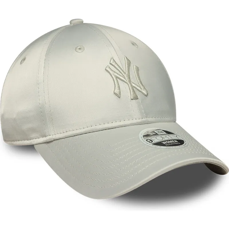 gron-justerbar-kurvad-keps-for-dam-9forty-bow-back-satin-fran-new-york-yankees-mlb-av-new-era