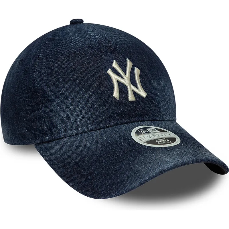 marinbla-bojd-justerbar-keps-for-dam-9twenty-a-frame-denim-fran-new-york-yankees-mlb-av-new-era