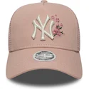 trucker-keps-rosa-for-dam-9forty-a-frame-floral-new-york-yankees-mlb-fran-new-era