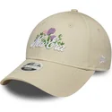 bojd-beige-justerbar-keps-for-dam-9forty-beaded-fran-new-era