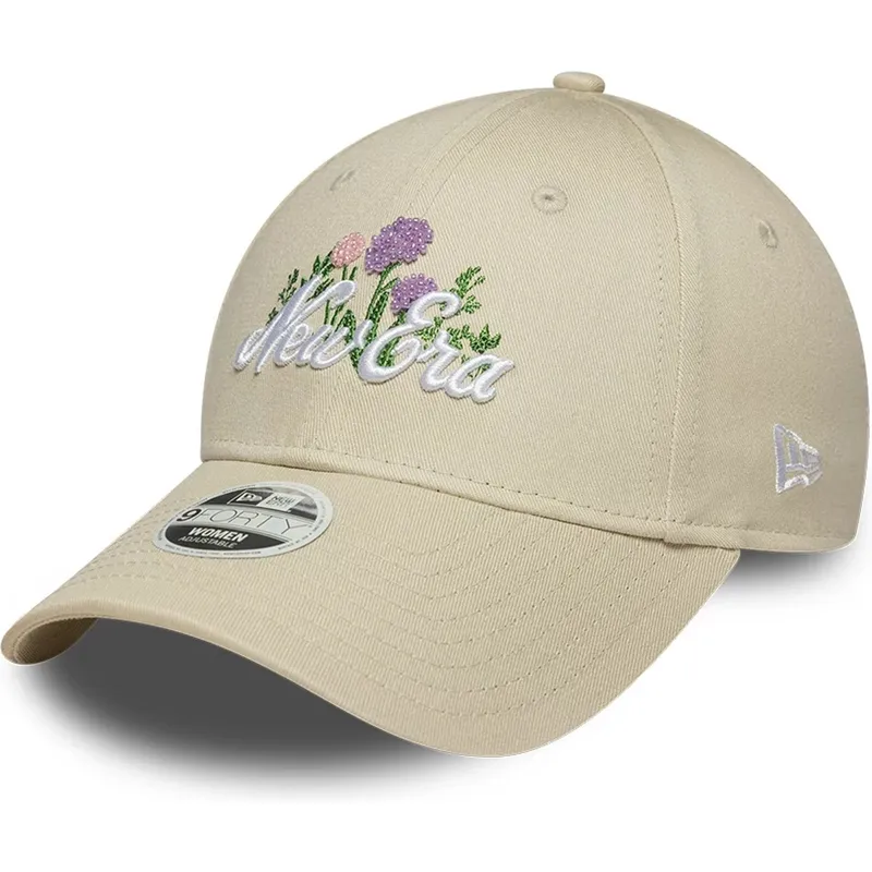 bojd-beige-justerbar-keps-for-dam-9forty-beaded-fran-new-era