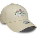 bojd-beige-justerbar-keps-for-dam-9forty-beaded-fran-new-era