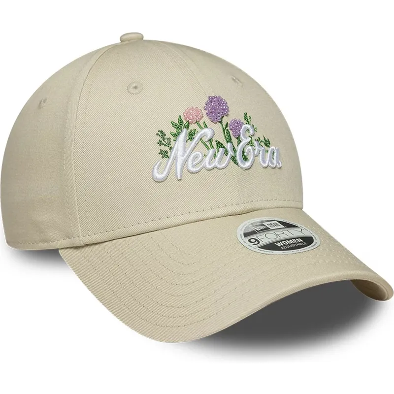 bojd-beige-justerbar-keps-for-dam-9forty-beaded-fran-new-era