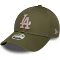 gron-kurvad-justerbar-keps-for-dam-9forty-metallic-fran-los-angeles-dodgers-mlb-av-new-era
