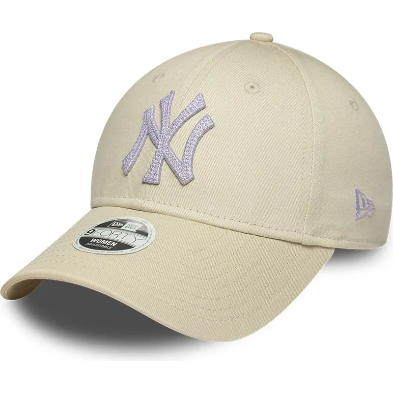 bojd-beige-justerbar-keps-for-dam-9forty-metallic-fran-new-york-yankees-mlb-av-new-era