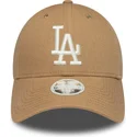 brun-bojd-justerbar-keps-for-dam-9forty-linen-fran-los-angeles-dodgers-mlb-av-new-era