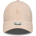 justerbar-rosa-bojd-keps-med-rosa-logotyp-for-dam-9forty-mini-cord-fran-los-angeles-dodgers-mlb-av-new-era