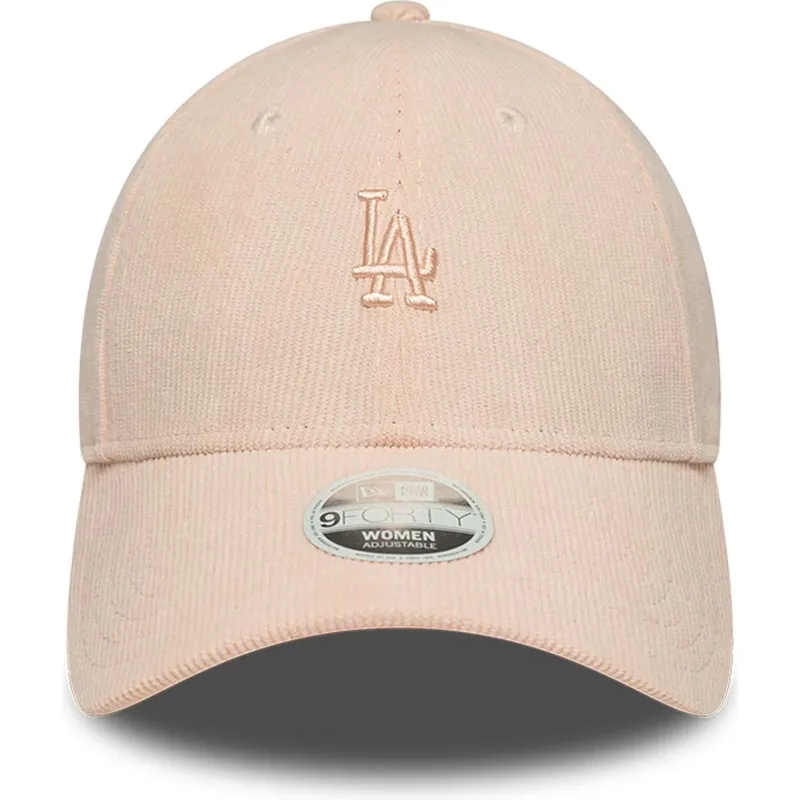 justerbar-rosa-bojd-keps-med-rosa-logotyp-for-dam-9forty-mini-cord-fran-los-angeles-dodgers-mlb-av-new-era