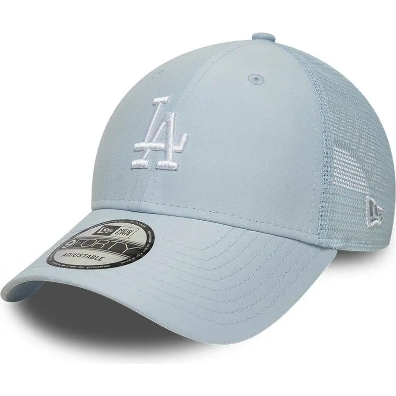 ljusbla-justerbar-trucker-keps-9forty-homefield-midi-fran-los-angeles-dodgers-mlb-av-new-era