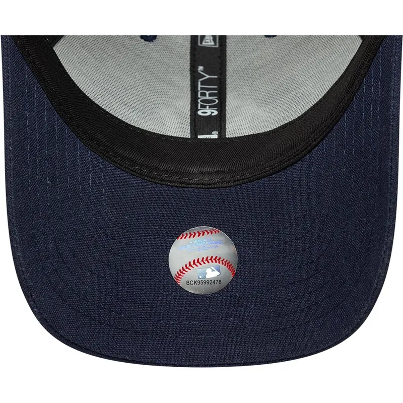 marinbla-kurvad-keps-snapback-9forty-m-crown-linen-fran-new-york-yankees-mlb-av-new-era