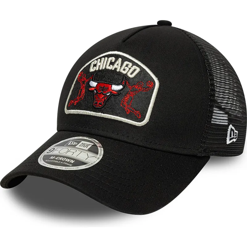 svart-trucker-keps-9forty-m-crown-a-frame-fran-chicago-bulls-nba-av-new-era