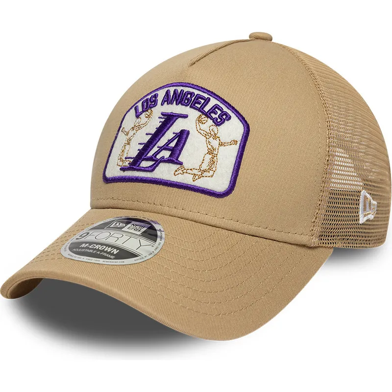 gorra-trucker-beige-9forty-m-crown-a-frame-los-angeles-lakers-nba-fran-new-era