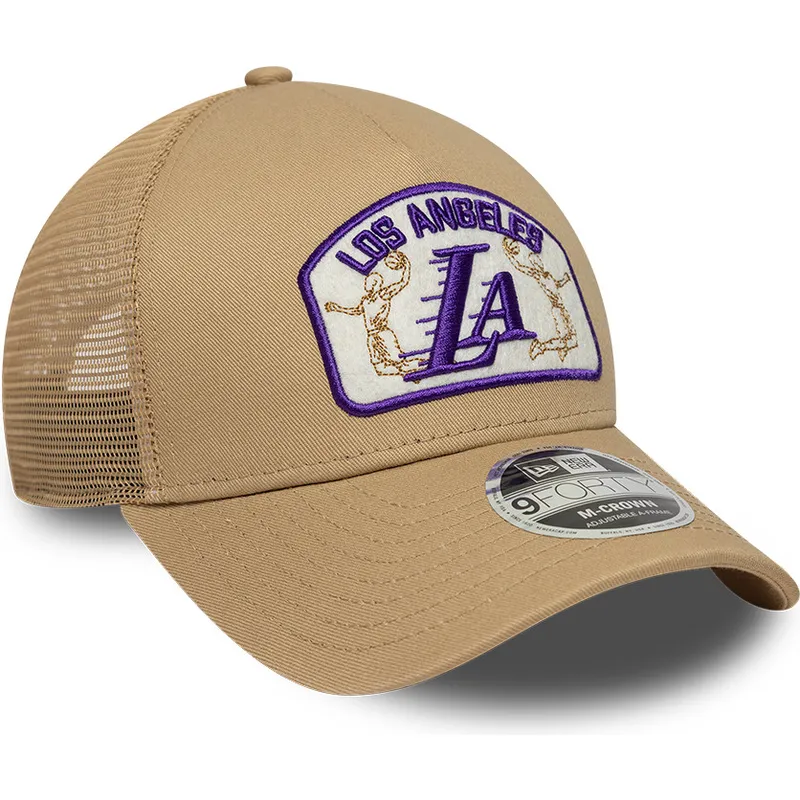 gorra-trucker-beige-9forty-m-crown-a-frame-los-angeles-lakers-nba-fran-new-era