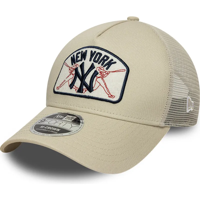 beige-trucker-keps-9forty-m-crown-a-frame-new-york-yankees-mlb-fran-new-era