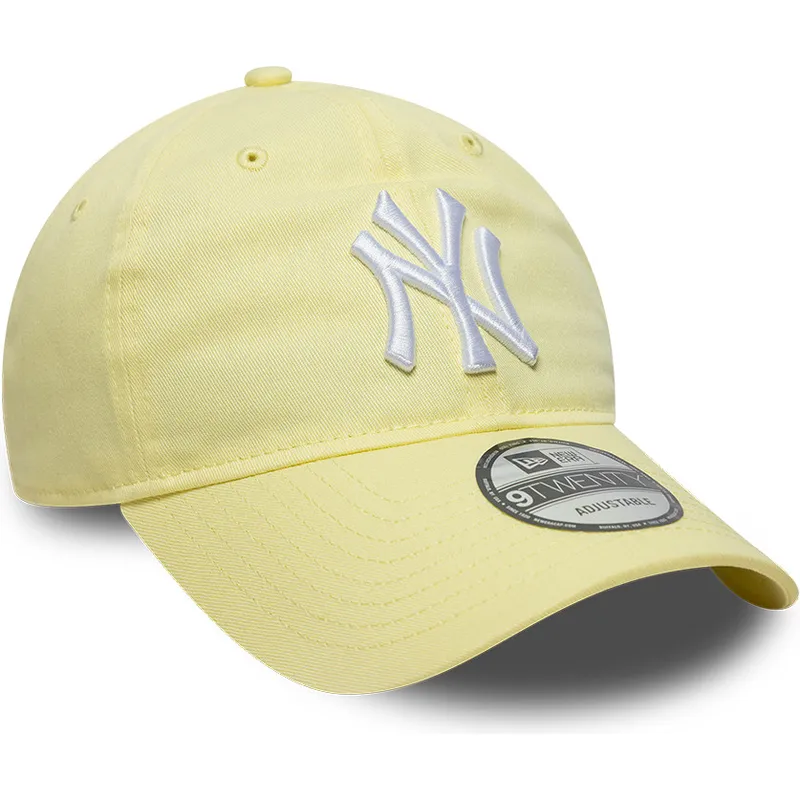 ljusgul-bojd-justerbar-keps-9twenty-league-essential-fran-new-york-yankees-mlb-av-new-era