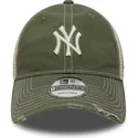 gron-justerbar-trucker-keps-9twenty-cotton-canv-fran-new-york-yankees-mlb-av-new-era