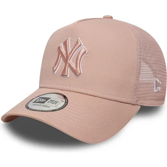 Rosa trucker-keps med rosa A Frame Outline-logotyp från New York Yankees MLB av New Era