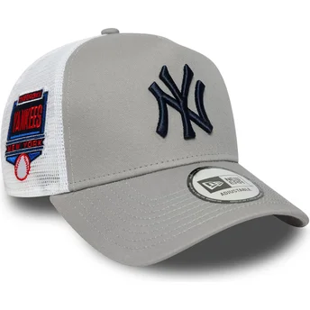 Grå trucker-keps A Frame Side Patch från New York Yankees MLB av New Era