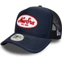 keps-trucker-marinbla-a-frame-oval-foam-patch-fran-new-era