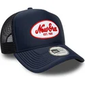 keps-trucker-marinbla-a-frame-oval-foam-patch-fran-new-era