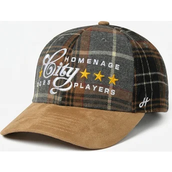 Böjd flerfärgad snapback-keps Plaid Players Sport The Ball från Homenage