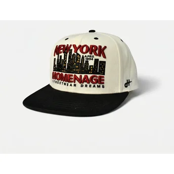 Platt keps beige och svart snapback NYSKY Skylines The Snap från Homenage