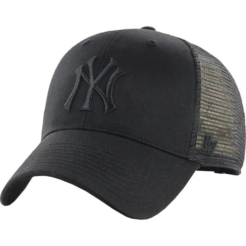 svart-truckerkeps-med-svart-new-york-yankees-mlb-mvp-branson-logotyp-fran-47-brand