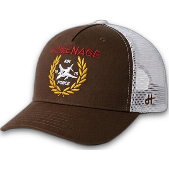 Mörkbrun och vit trucker-keps Jet Military Surplus The Trucker från Homenage