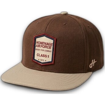 Mörkbrun platt keps snapback Squadron Military Surplus The Retro från Homenage